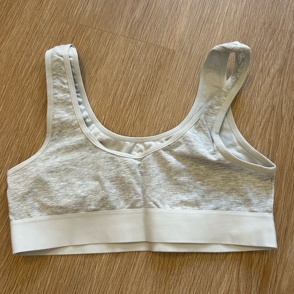 Auden Light Gray Cotton Bra - Picture 2 of 3